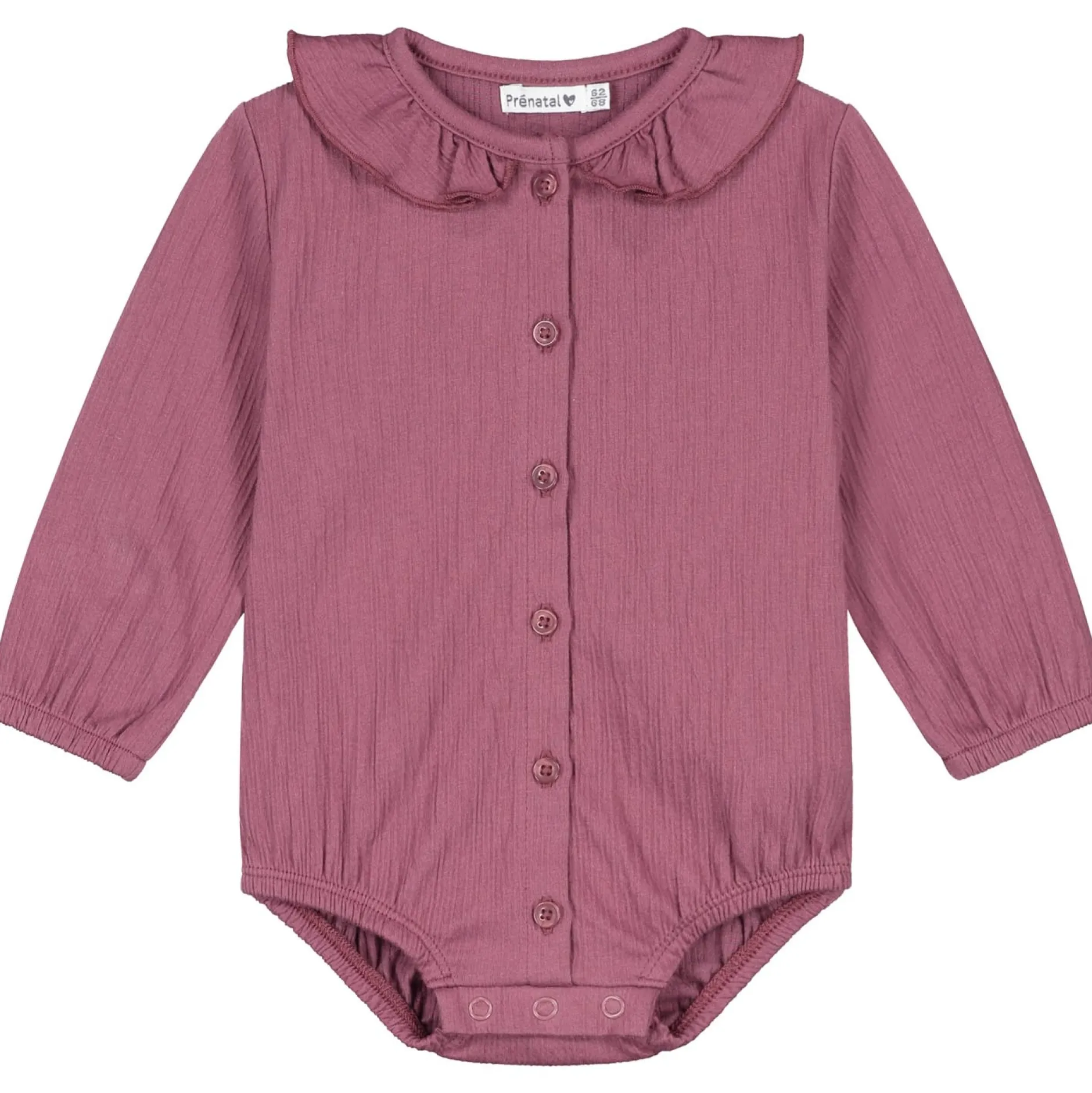 Rompers|Overslagrompers*Prénatal newborn body lange mouwen effen paars Dark Grapepurple