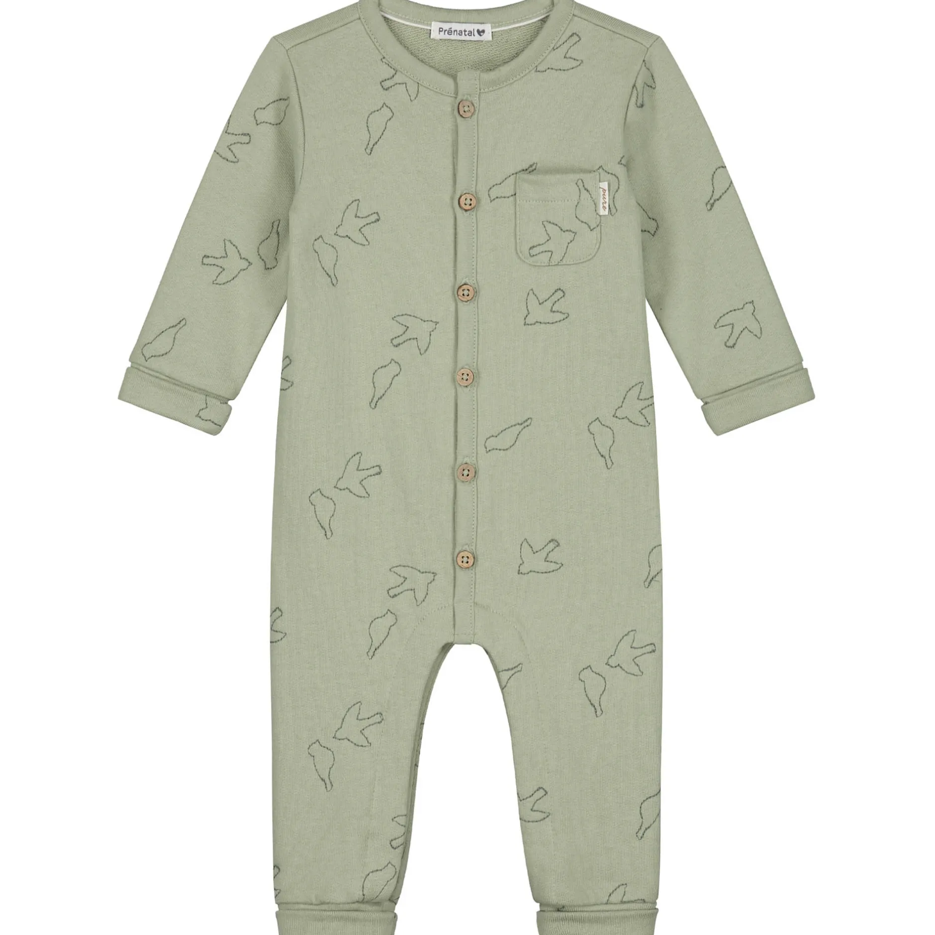 Boxpakjes|Boxpakjes & Jumpsuits*Prénatal newborn boxpakje Pure lange mouwen all over print groen LightGreenshade
