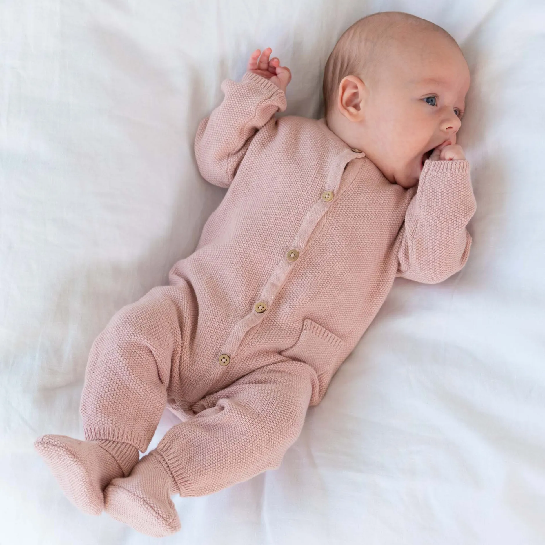Boxpakjes & Jumpsuits|Boxpakjes*Prénatal newborn boxpakje lange mouwen effen roze Pink Shade