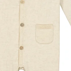 Boxpakjes|Boxpakjes & Jumpsuits*Prénatal newborn boxpakje Pure lange mouwen effen beige Dark Ecru Melange