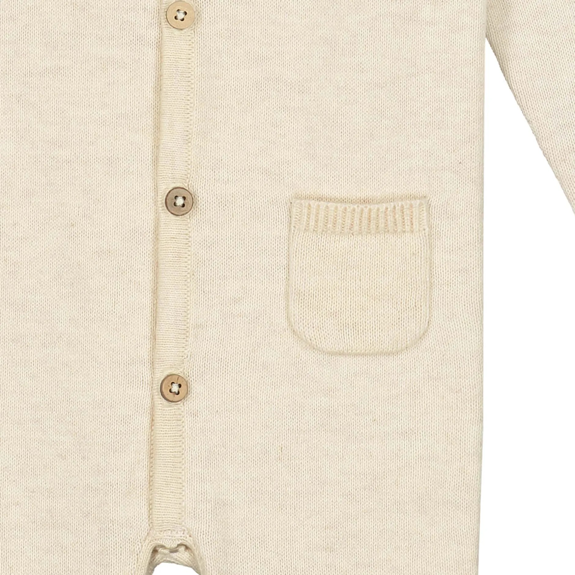 Boxpakjes|Boxpakjes & Jumpsuits*Prénatal newborn boxpakje Pure lange mouwen effen beige Dark Ecru Melange