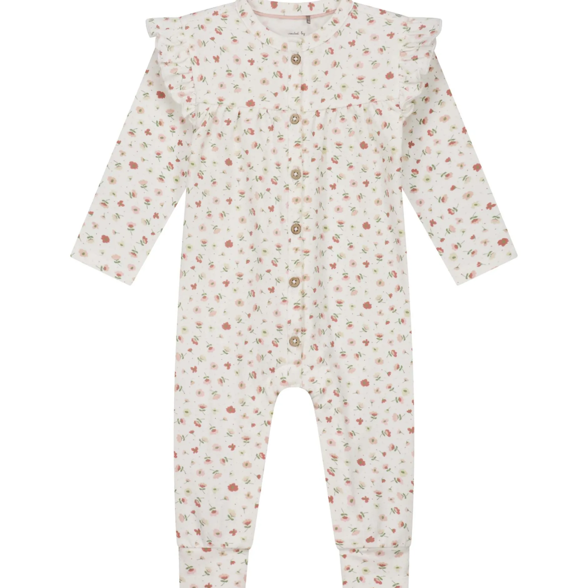 Boxpakjes & Jumpsuits|Boxpakjes*Prénatal newborn boxpakje lange mouwen bloemen roze Powder Pink