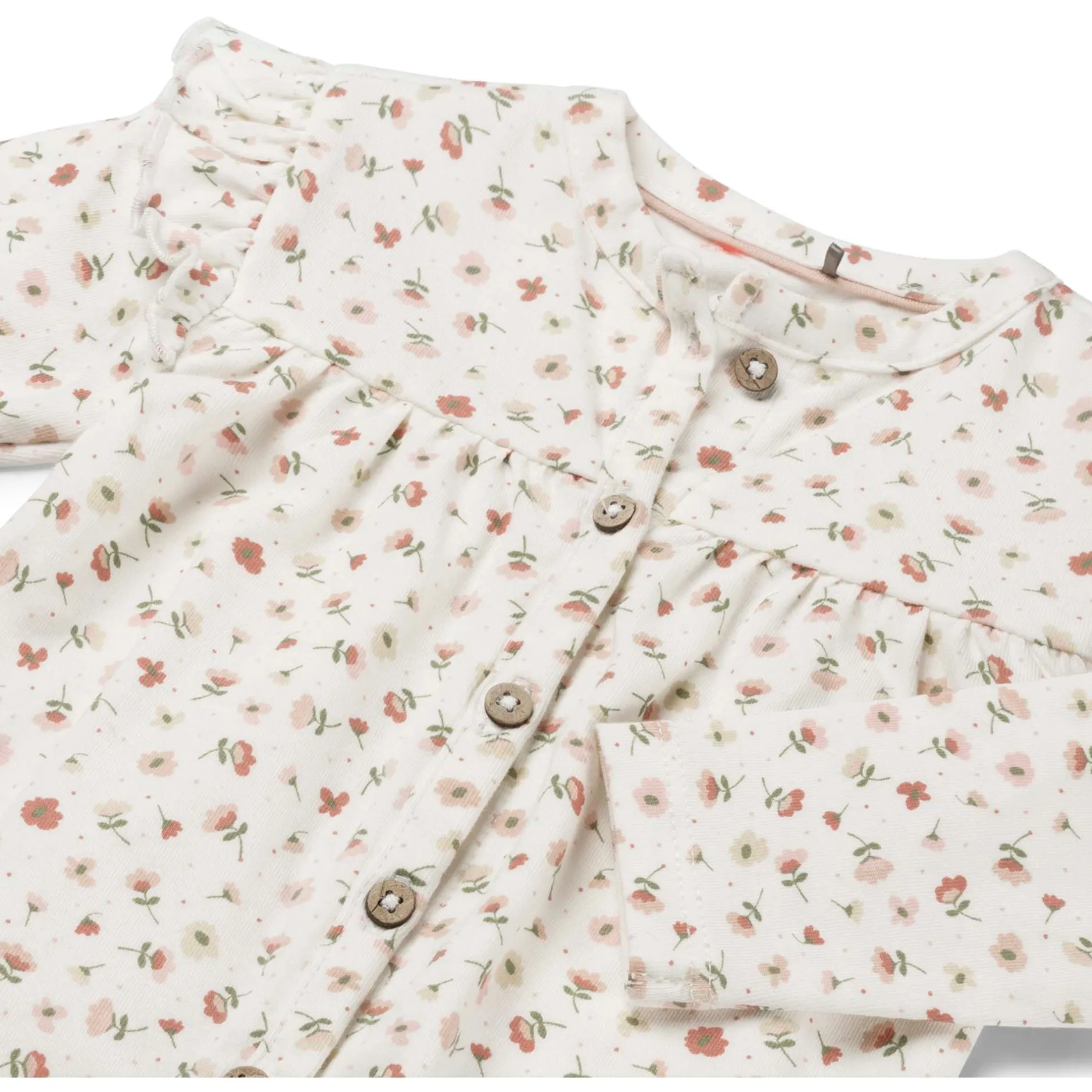 Boxpakjes & Jumpsuits|Boxpakjes*Prénatal newborn boxpakje lange mouwen bloemen roze Powder Pink