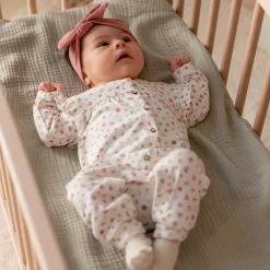 Boxpakjes & Jumpsuits|Boxpakjes*Prénatal newborn boxpakje lange mouwen bloemen roze Powder Pink