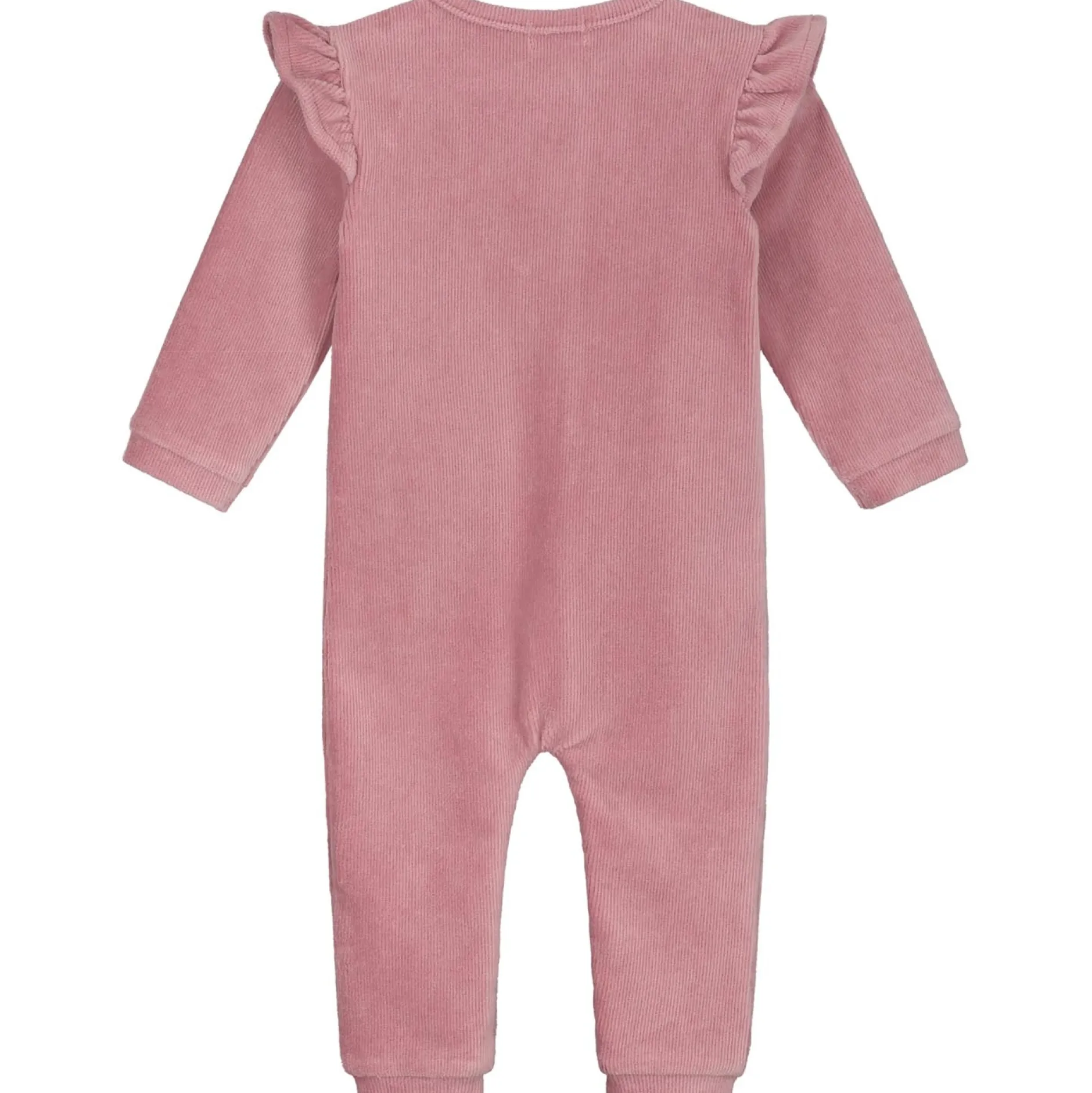 Boxpakjes & Jumpsuits|Boxpakjes*Prénatal newborn boxpakje velours lange mouwen effen roze Violet Pink