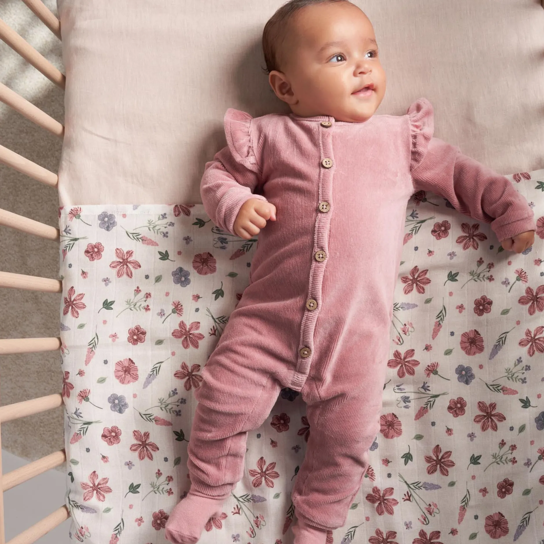 Boxpakjes & Jumpsuits|Boxpakjes*Prénatal newborn boxpakje velours lange mouwen effen roze Violet Pink