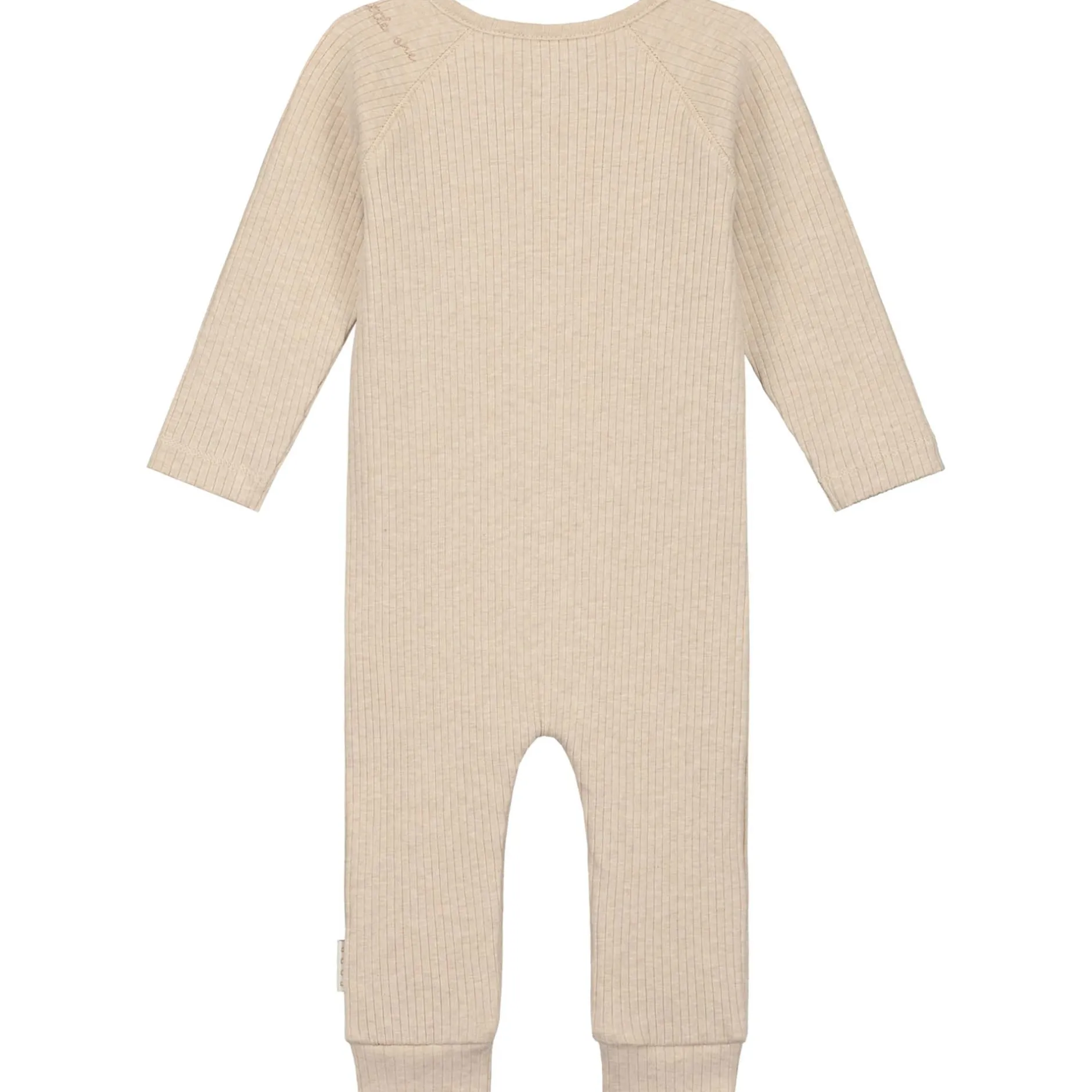 Boxpakjes|Boxpakjes & Jumpsuits*Prénatal newborn boxpakje rib lange mouwen effen beige Beigebrown