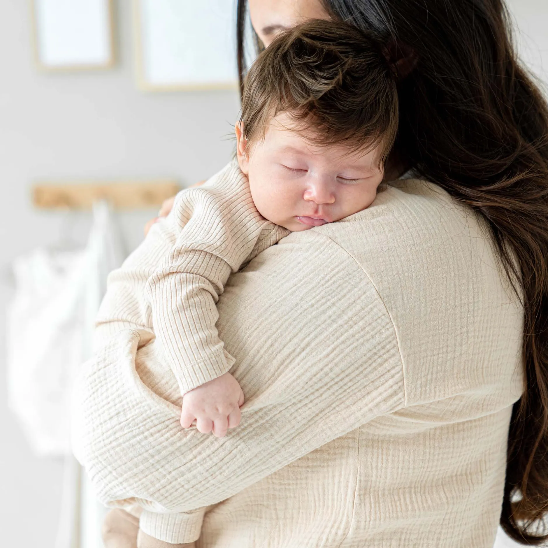 Boxpakjes|Boxpakjes & Jumpsuits*Prénatal newborn boxpakje rib lange mouwen effen beige Beigebrown