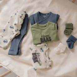 Broeken & Tuinbroeken|Broeken & Leggings*Prénatal newborn broek all over print wit Ivory White