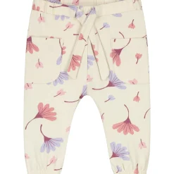 Broeken & Leggings|Broeken*Prénatal newborn broek  bloemen beige Dark Ecru