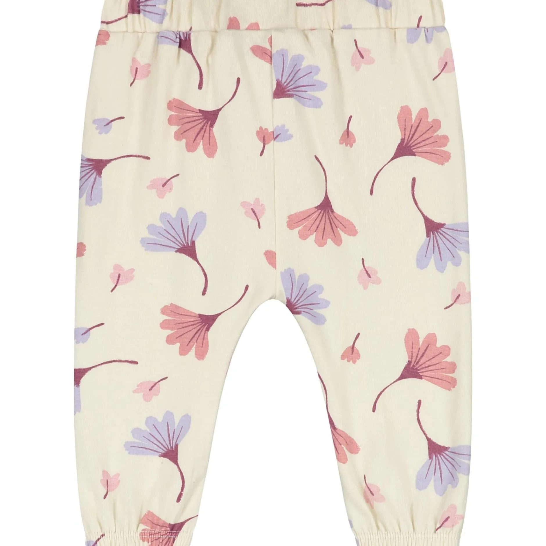 Broeken & Leggings|Broeken*Prénatal newborn broek bloemen beige Dark Ecru