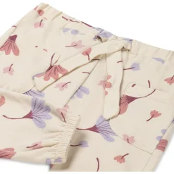 Broeken & Leggings|Broeken*Prénatal newborn broek bloemen beige Dark Ecru