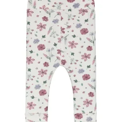 Broeken & Leggings|Broeken*Prénatal newborn broek  bloemen roze Ivory White