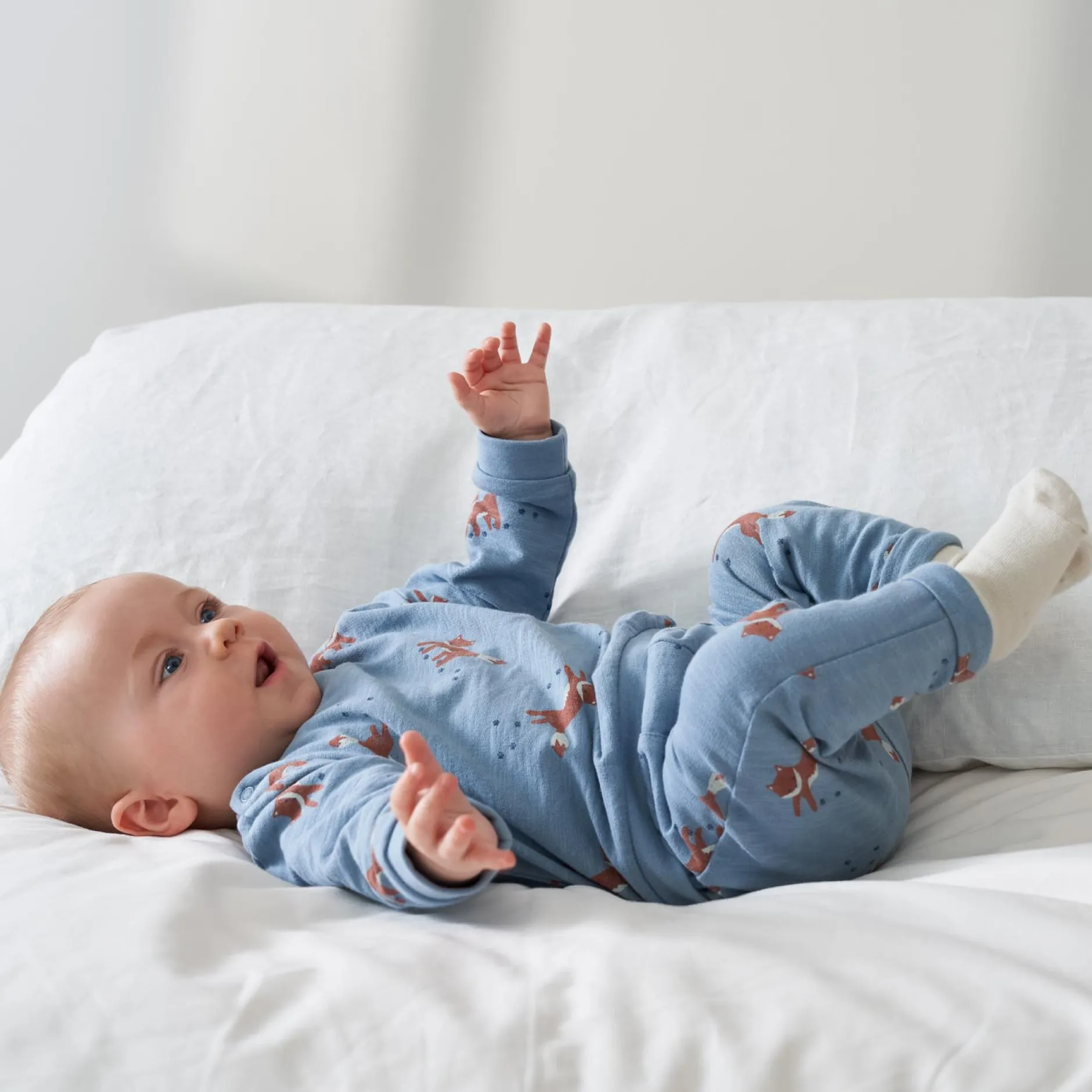 Broeken & Tuinbroeken|Broeken & Leggings*Prénatal newborn broek dierenprint blauw Powder Blue