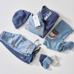 Broeken & Tuinbroeken|Broeken & Leggings*Prénatal newborn broek dierenprint blauw Powder Blue