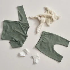 Broeken & Tuinbroeken|Broeken & Leggings*Prénatal newborn broek effen groen Dark Green Melange