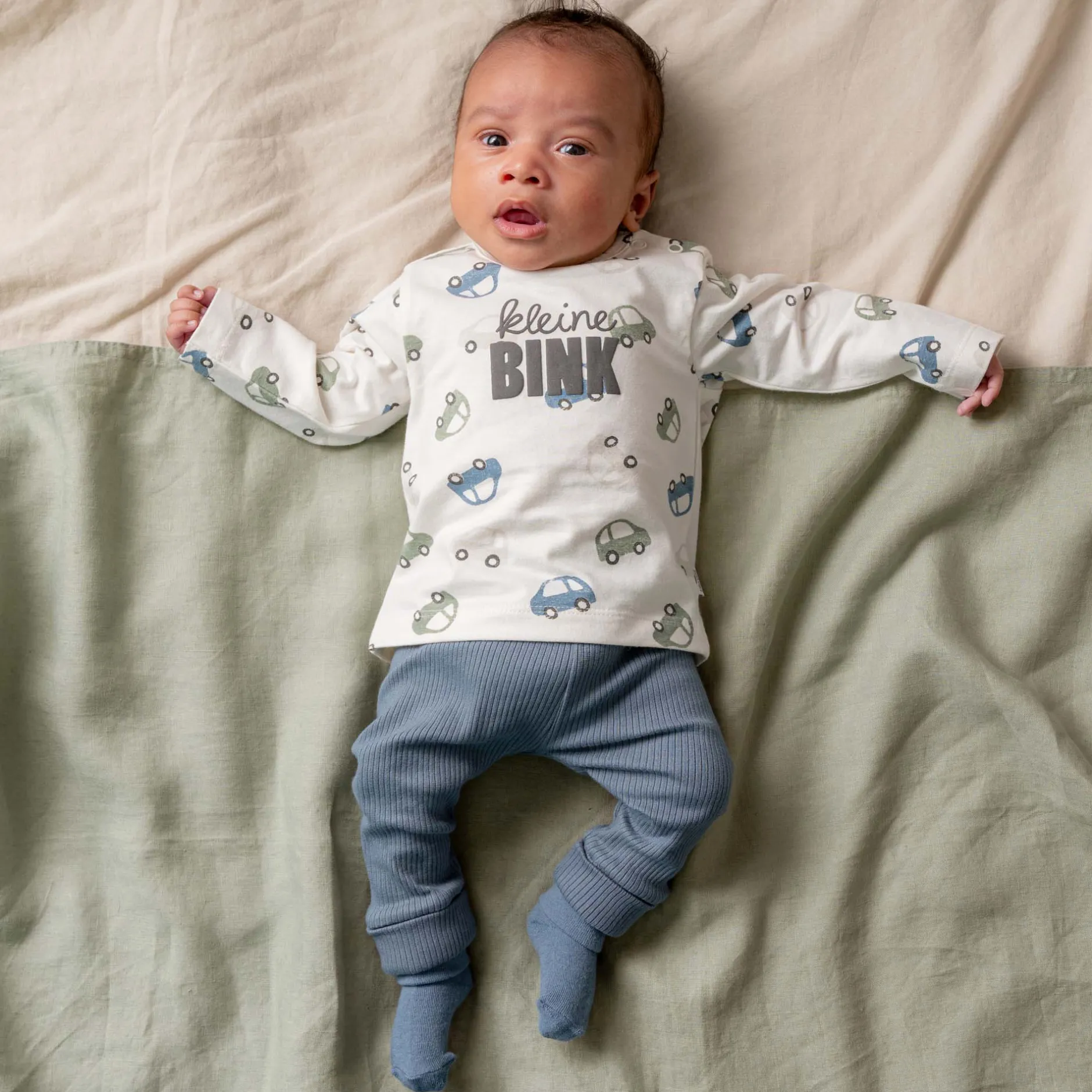 Broeken & Tuinbroeken|Broeken & Leggings*Prénatal newborn broek rib blauw Blue Grey