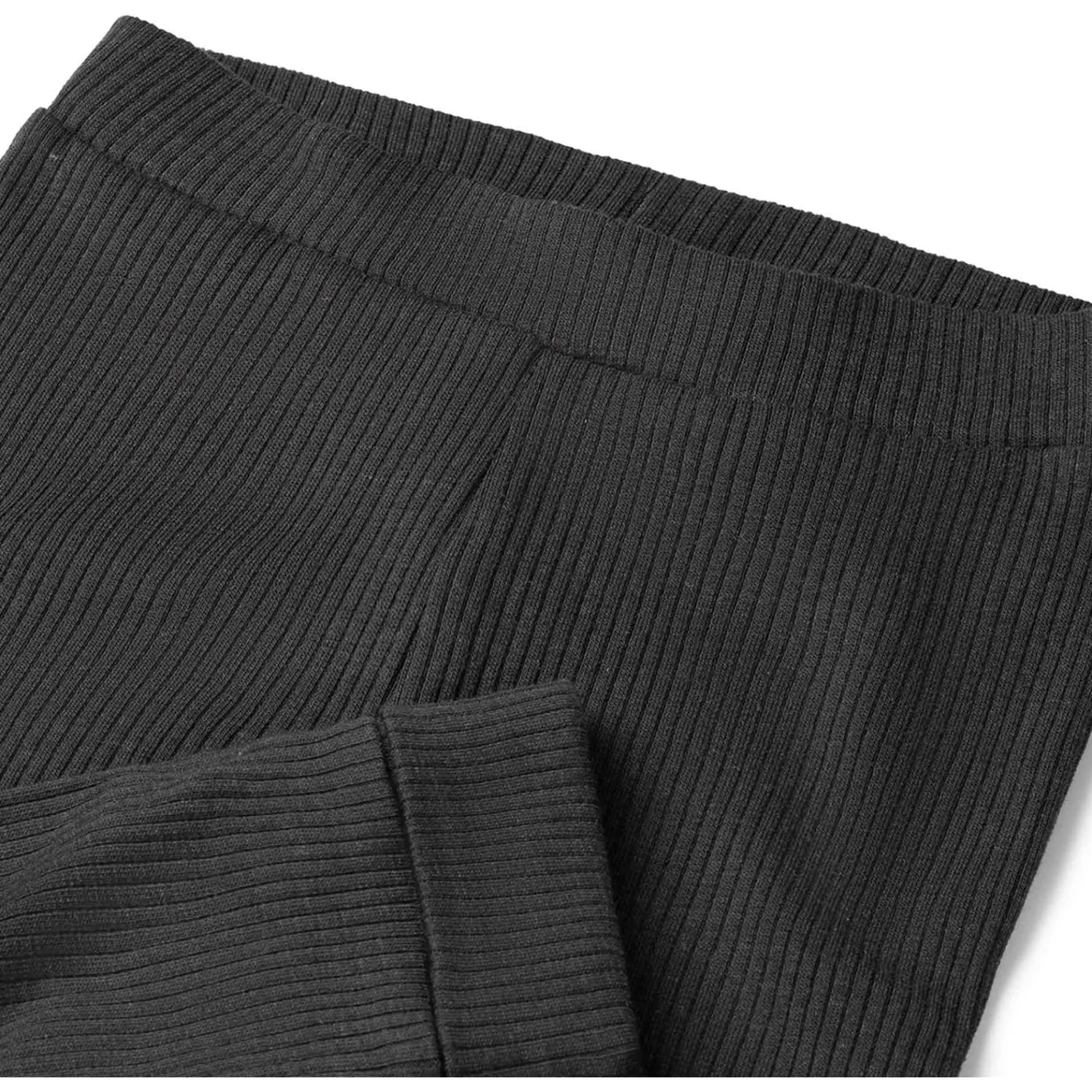 Broeken & Leggings|Broeken*Prénatal newborn broek rib effen antraciet Deep Grey Melange