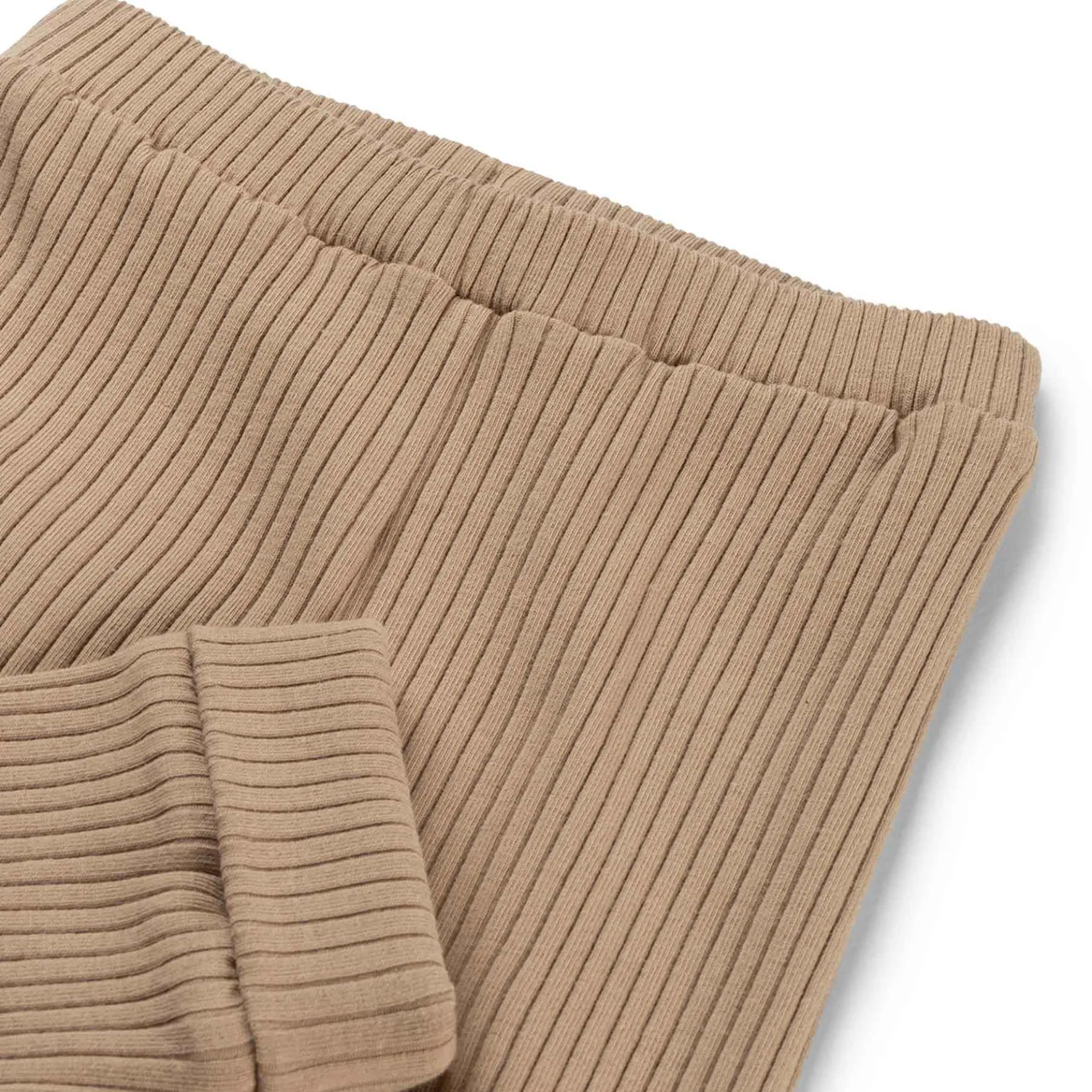 Broeken & Tuinbroeken|Broeken & Leggings*Prénatal newborn broek rib effen taupe Soft Taupe Brown