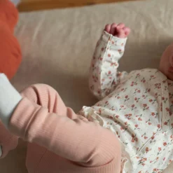 Broeken & Leggings|Broeken*Prénatal newborn broek rib  effen roze Pink Shade