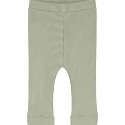 Broeken & Tuinbroeken|Broeken & Leggings*Prénatal newborn broek rib Pure effen groen LightGreenshade
