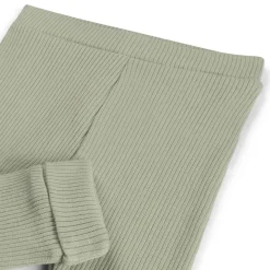 Broeken & Tuinbroeken|Broeken & Leggings*Prénatal newborn broek rib Pure effen groen LightGreenshade