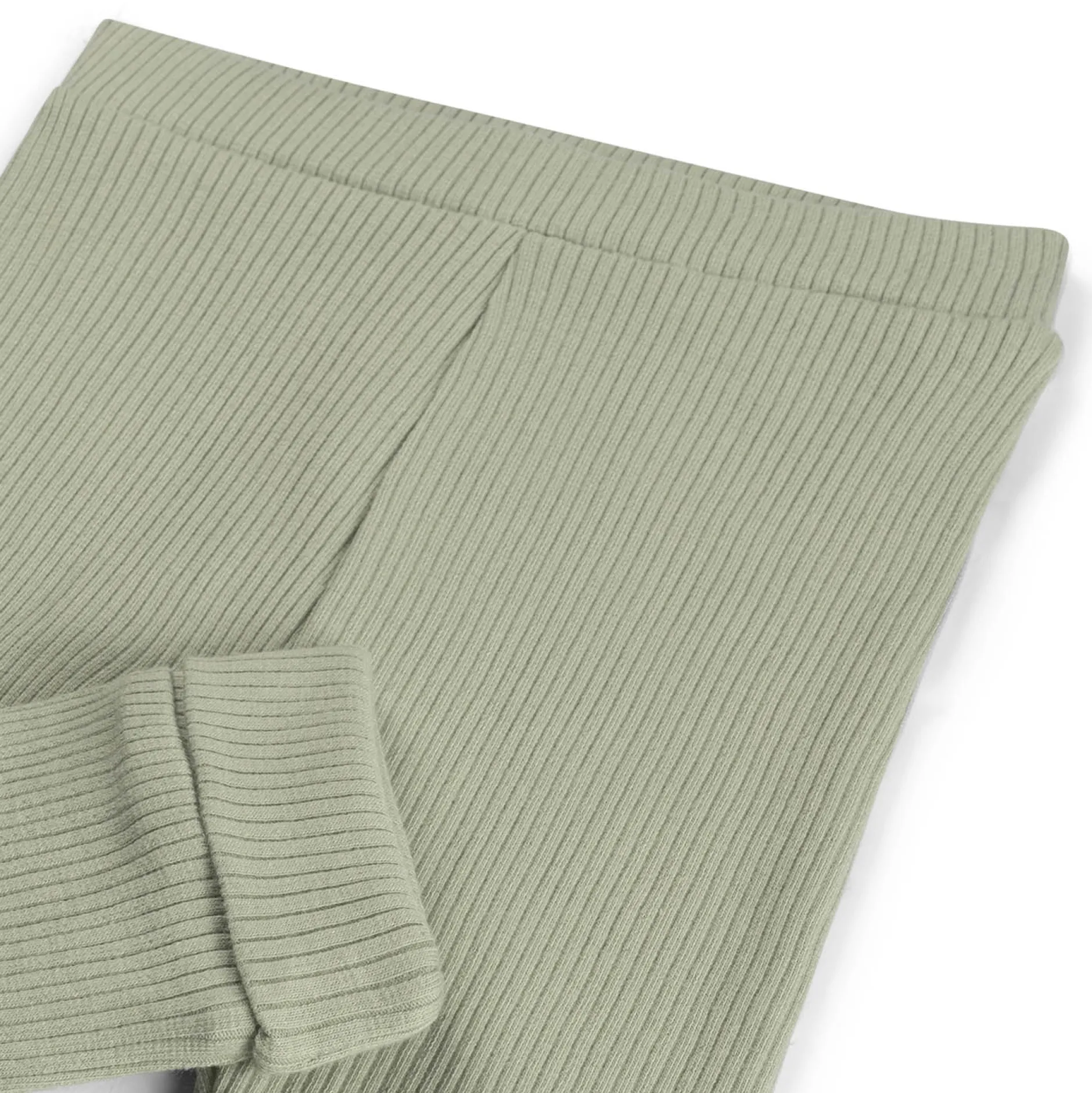 Broeken & Tuinbroeken|Broeken & Leggings*Prénatal newborn broek rib Pure effen groen LightGreenshade