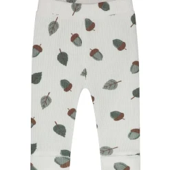 Broeken & Tuinbroeken|Broeken*Prénatal newborn broek wafel  all over print wit Ivory White