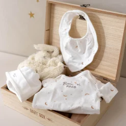 Feestartikelen|Kraamcadeaus*Prénatal newborn giftset born in 2025 Beigebrown