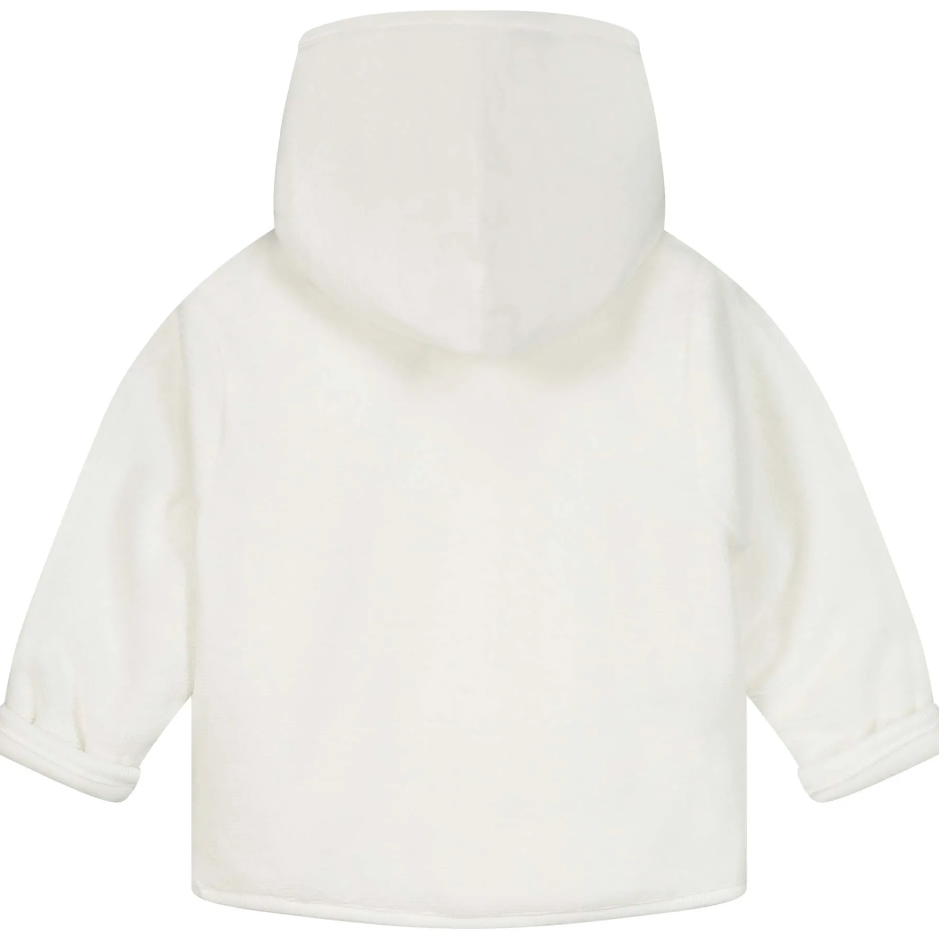 Jassen|Jassen*Prénatal newborn jas rib velours effen wit Ivory White