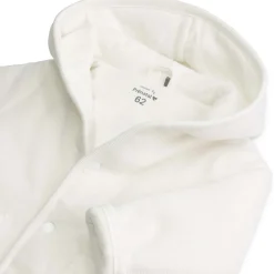 Jassen|Jassen*Prénatal newborn jas rib velours effen wit Ivory White