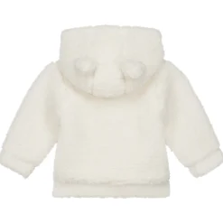 Jassen|Jassen*Prénatal newborn jas teddy lange mouwen effen wit Ivory White