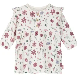 Jurken & Rokken|Jurken & Rokken*Prénatal newborn jurk lange mouwen bloemen multi Ivory White