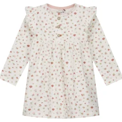 Jurken & Rokken|Jurken & Rokken*Prénatal newborn jurk lange mouwen bloemen roze Powder Pink