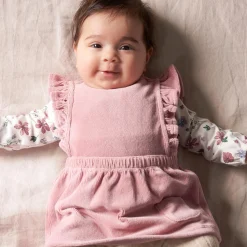 Jurken & Rokken|Jurken & Rokken*Prénatal newborn jurk mouwloos effen roze Violet Pink
