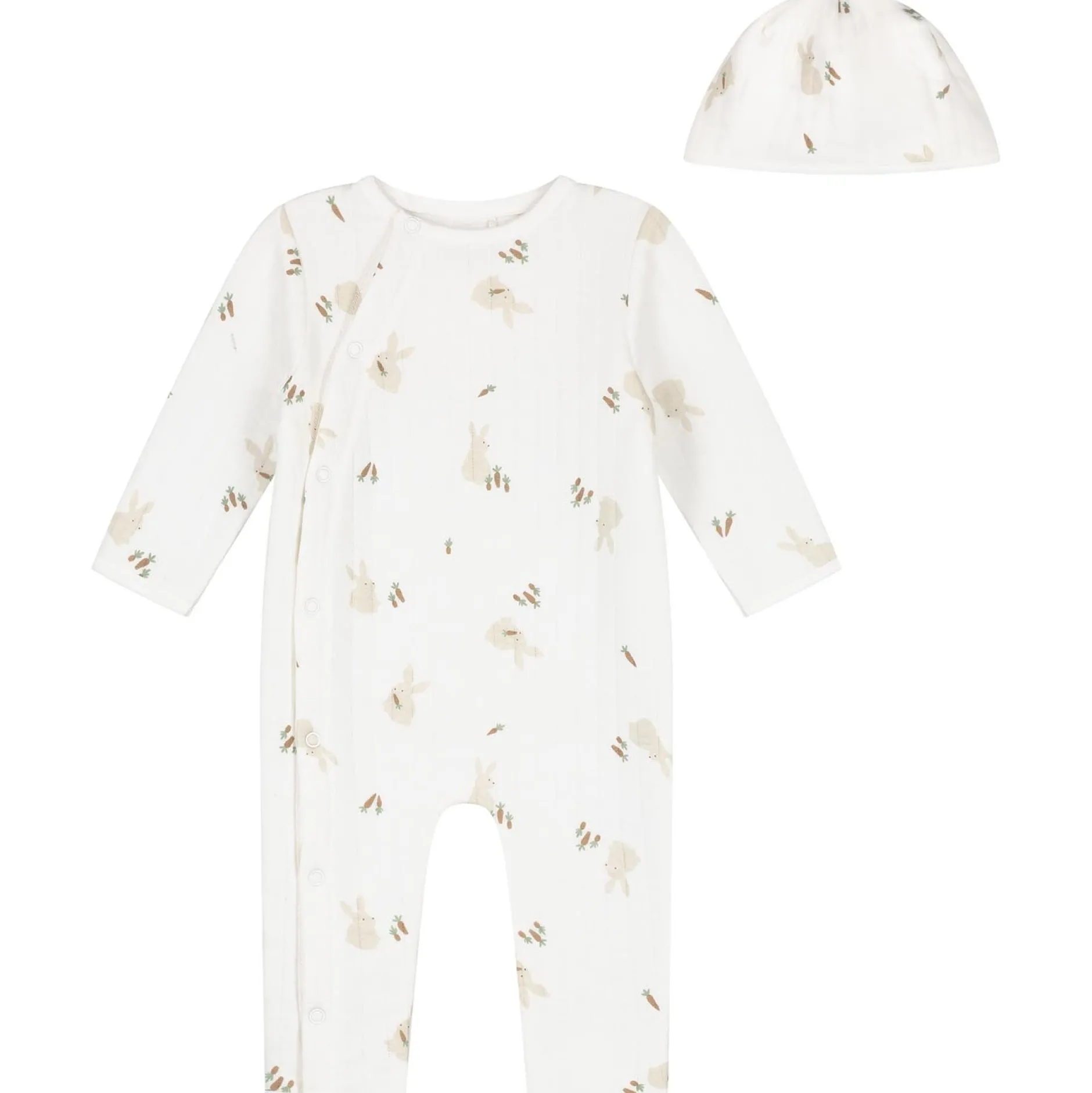 Boxpakjes|Boxpakjes & Jumpsuits*Prénatal newborn kledingset konijn lange mouwen dierenprint multi Ivory White