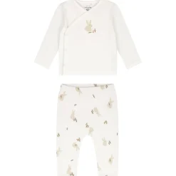 Boxpakjes|Boxpakjes & Jumpsuits*Prénatal newborn kledingset konijn lange mouwen dierenprint multi Ivory White