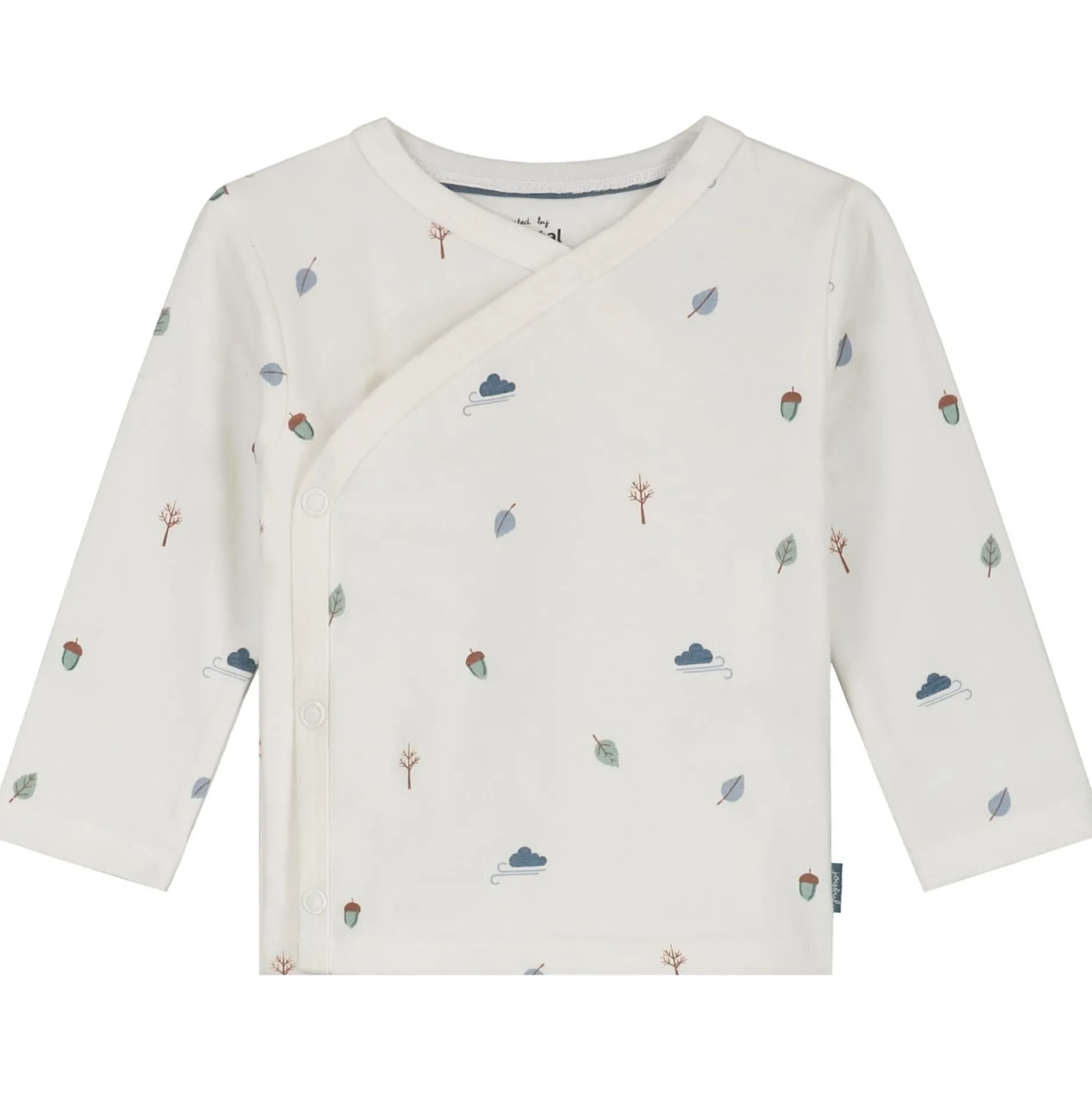 Shirts & Blouses|Shirts & Blouses*Prénatal newborn overslagshirt lange mouwen bladeren wit Ivory White