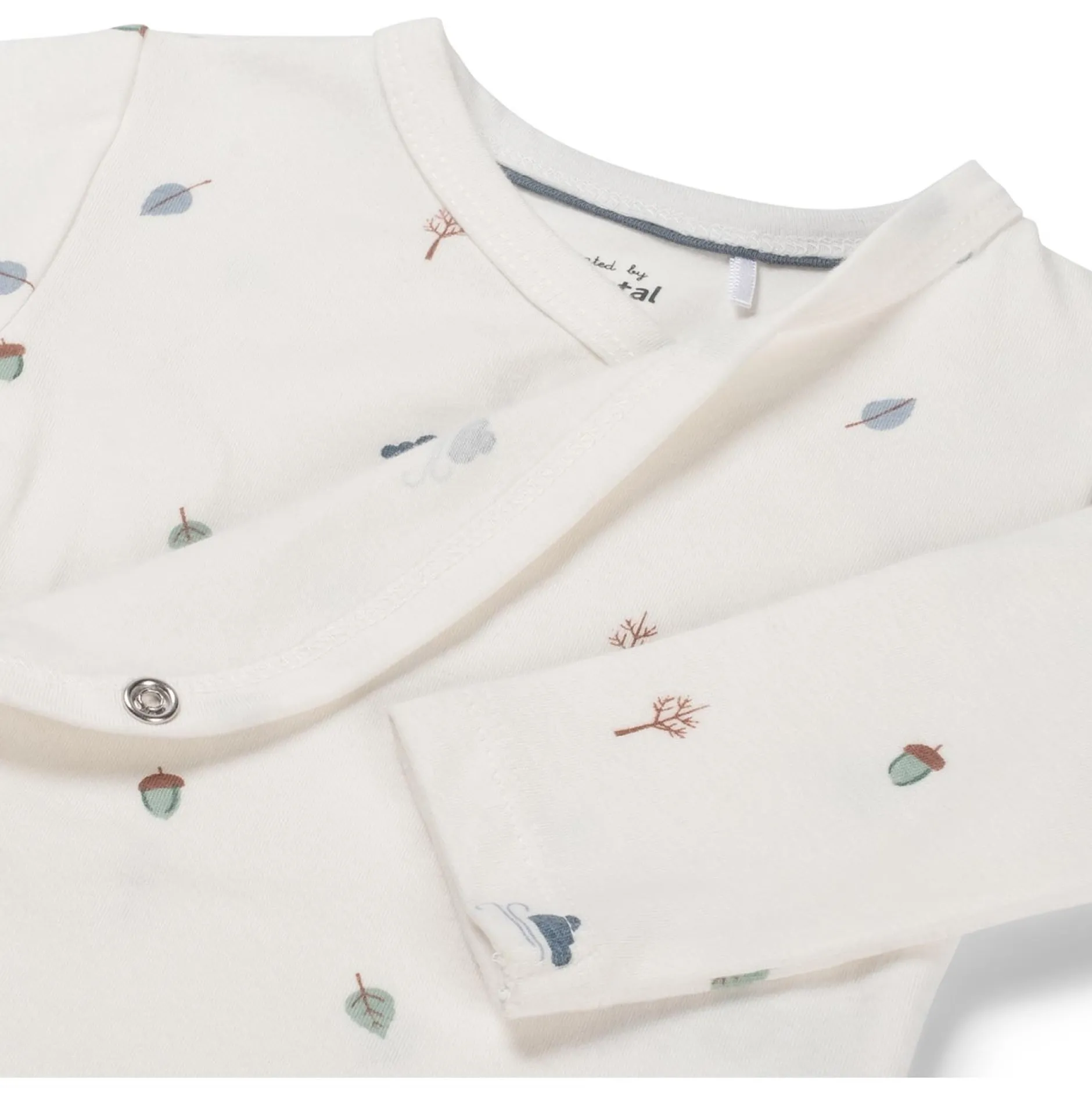 Shirts & Blouses|Shirts & Blouses*Prénatal newborn overslagshirt lange mouwen bladeren wit Ivory White
