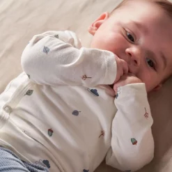 Shirts & Blouses|Shirts & Blouses*Prénatal newborn overslagshirt lange mouwen bladeren wit Ivory White