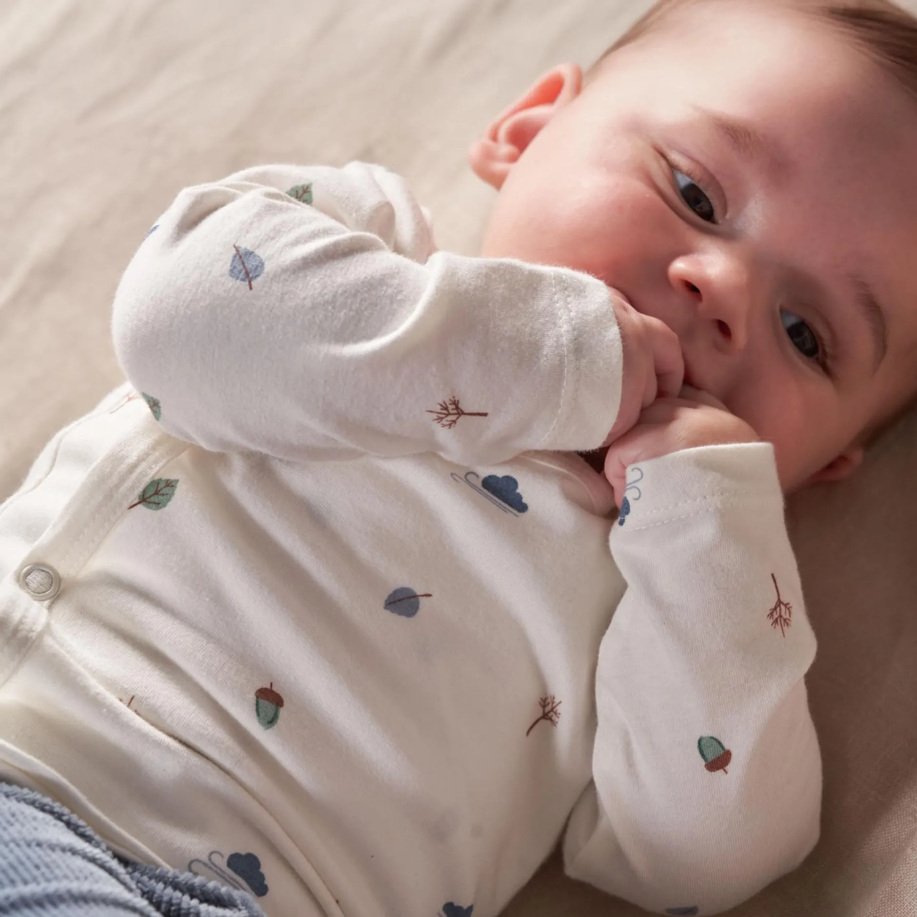 Shirts & Blouses|Shirts & Blouses*Prénatal newborn overslagshirt lange mouwen bladeren wit Ivory White