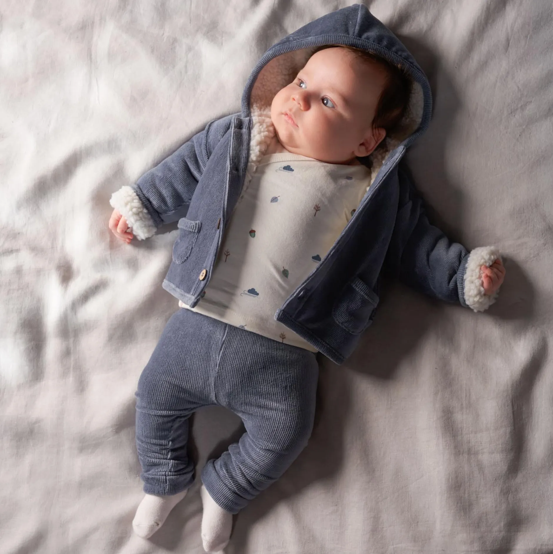 Shirts & Blouses|Shirts & Blouses*Prénatal newborn overslagshirt lange mouwen bladeren wit Ivory White