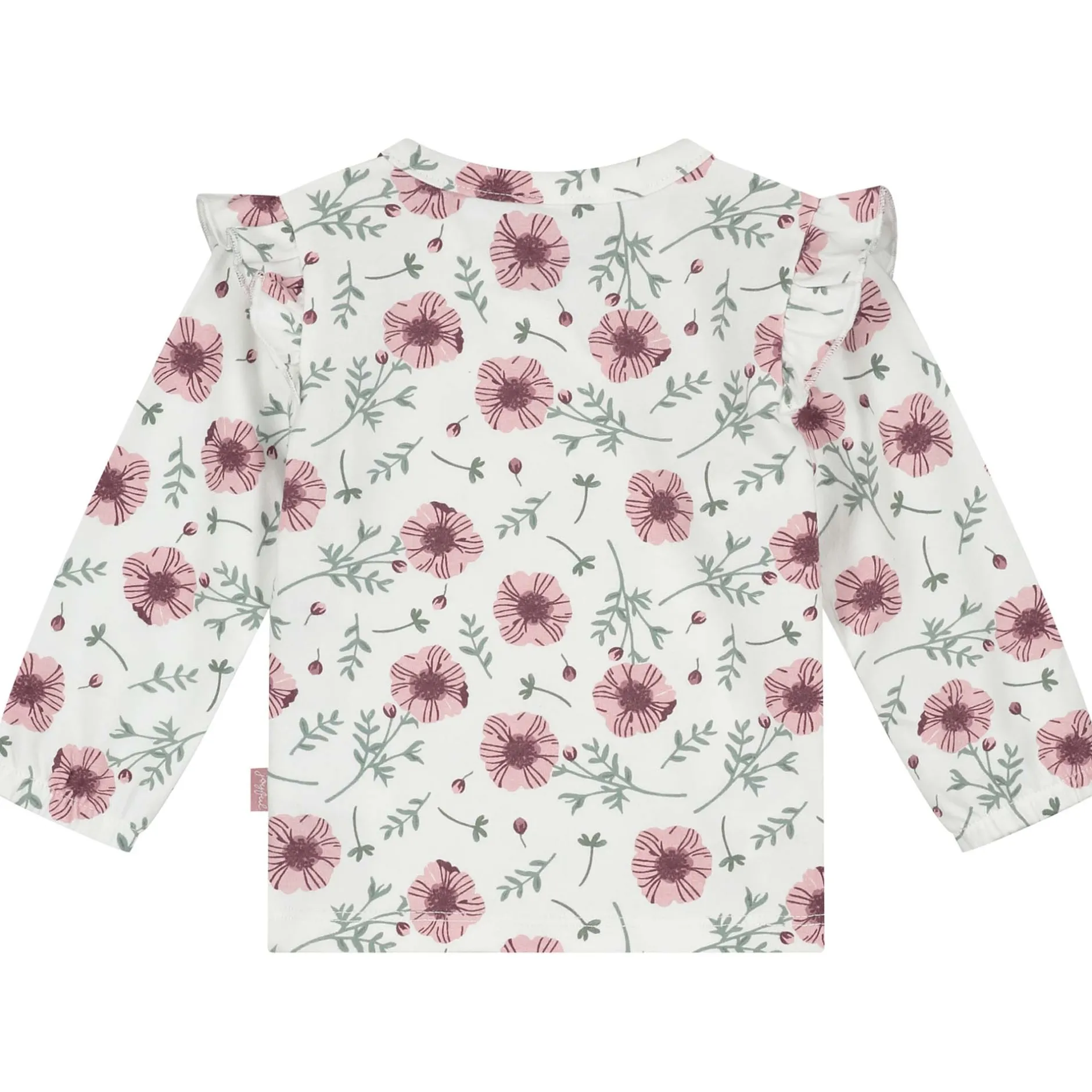 Shirts & Blouses|Shirts & Blouses*Prénatal newborn overslagshirt lange mouwen bloemen wit Ivory White