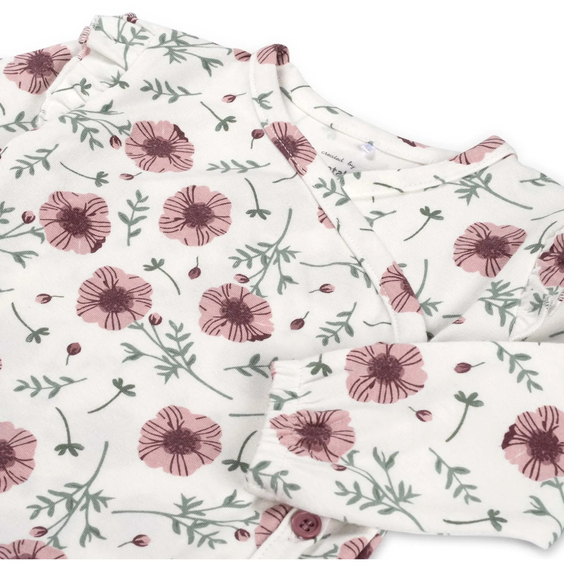 Shirts & Blouses|Shirts & Blouses*Prénatal newborn overslagshirt lange mouwen bloemen wit Ivory White