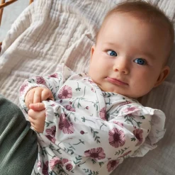 Shirts & Blouses|Shirts & Blouses*Prénatal newborn overslagshirt lange mouwen bloemen wit Ivory White