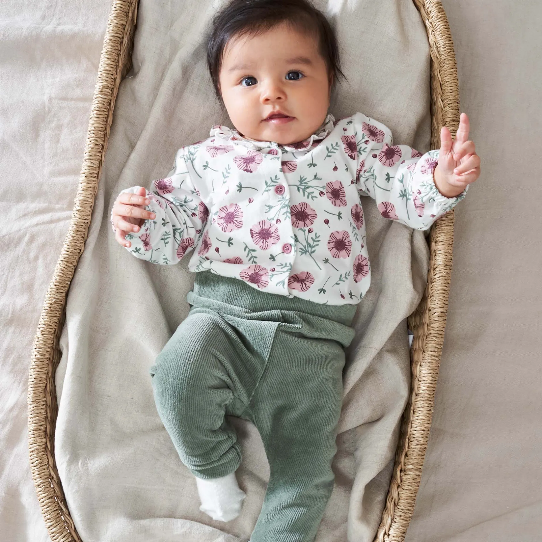 Shirts & Blouses|Shirts & Blouses*Prénatal newborn overslagshirt lange mouwen bloemen wit Ivory White