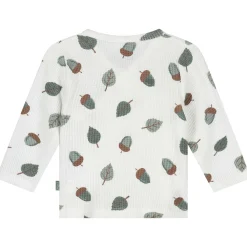 Shirts & Blouses|Shirts & Blouses*Prénatal newborn overslagshirt wafel lange mouwen all over print wit Ivory White