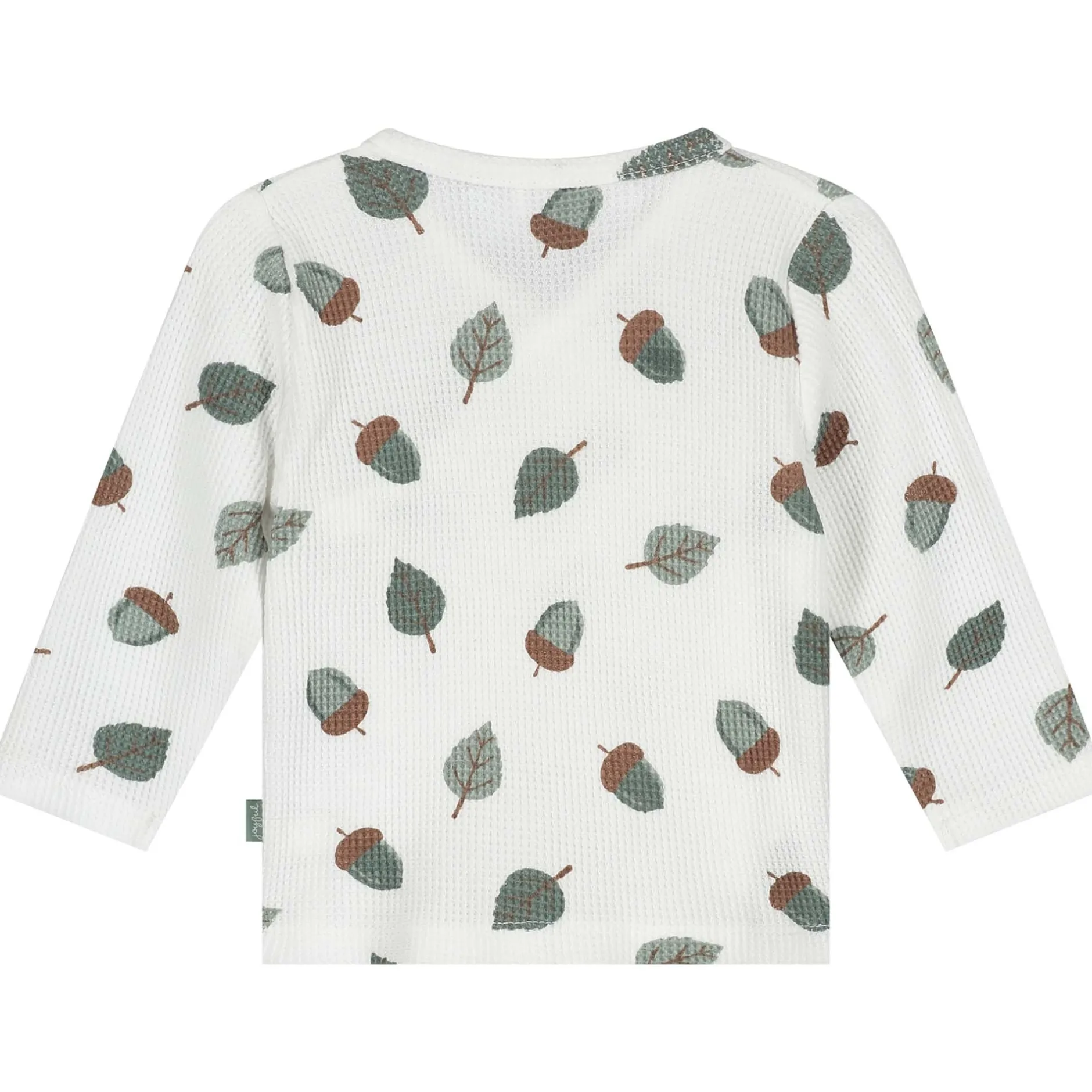 Shirts & Blouses|Shirts & Blouses*Prénatal newborn overslagshirt wafel lange mouwen all over print wit Ivory White