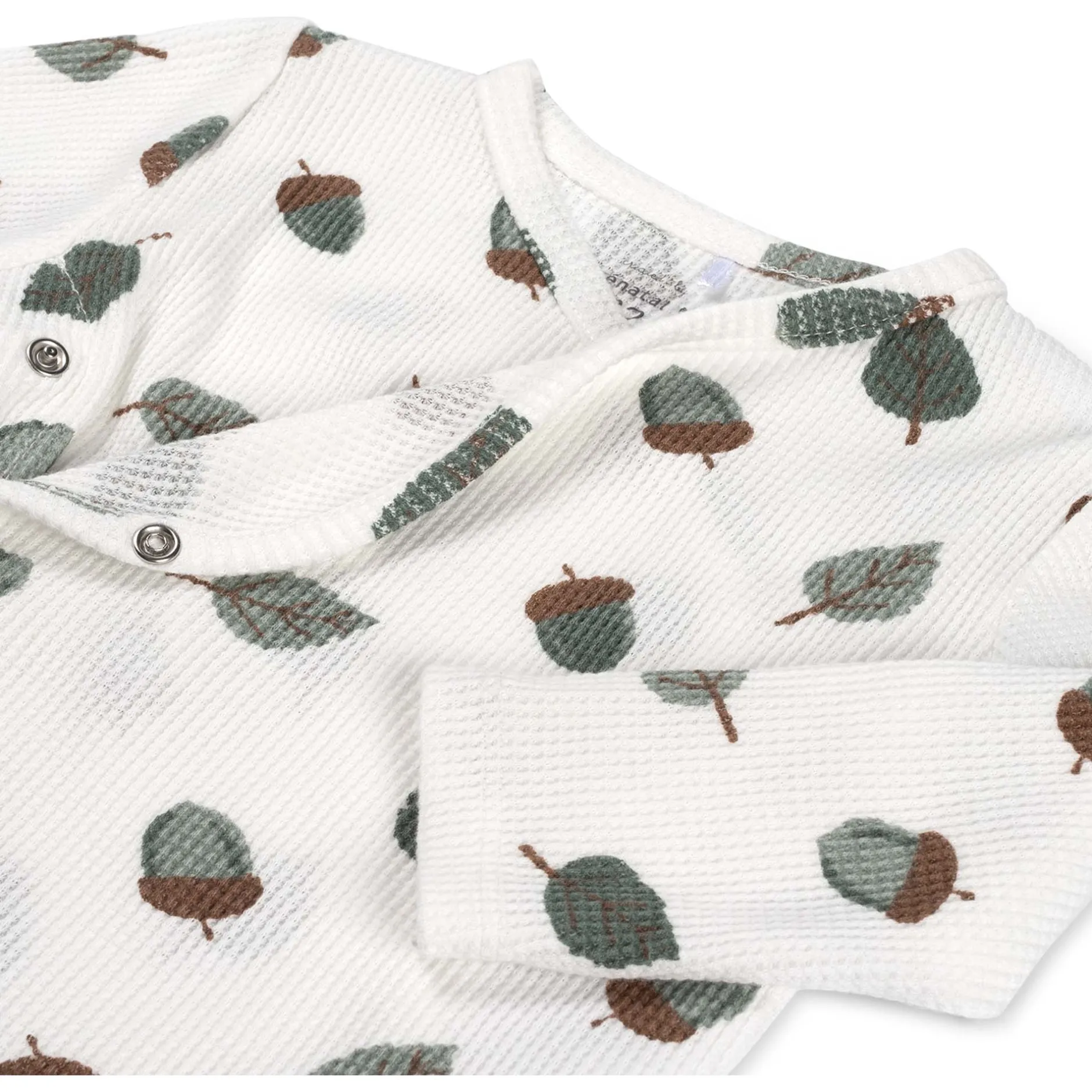 Shirts & Blouses|Shirts & Blouses*Prénatal newborn overslagshirt wafel lange mouwen all over print wit Ivory White