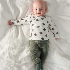Shirts & Blouses|Shirts & Blouses*Prénatal newborn overslagshirt wafel lange mouwen all over print wit Ivory White